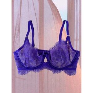 Victoria’s Secret Very Sexy Unlined Demi Purple Lace Bra Size 34D
